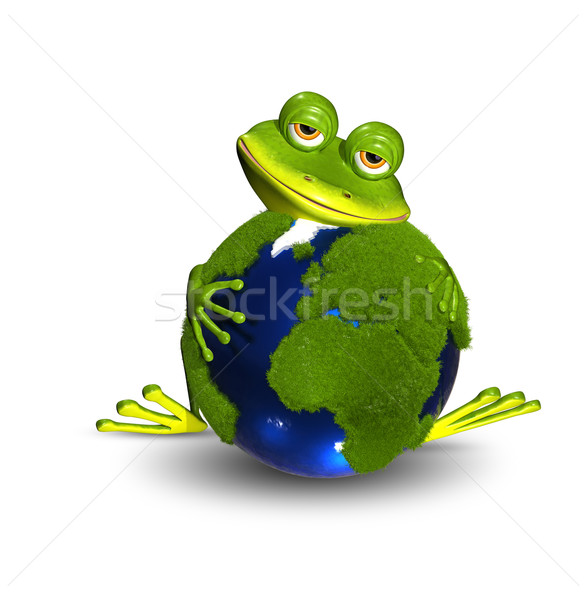 Frog and globe Stock photo © brux