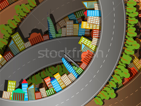 Yol soyut örnek şehir yollar Stok fotoğraf © brux