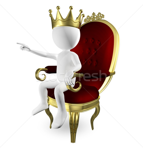 Hombre trono 3D resumen ilustración mano Foto stock © brux