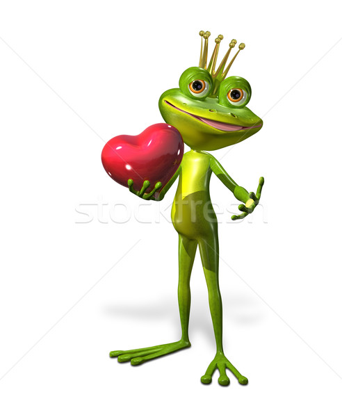 Princesse grenouille résumé illustration vert sourire [[stock_photo]] © brux