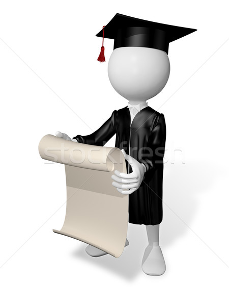 Stock photo: man with scroll