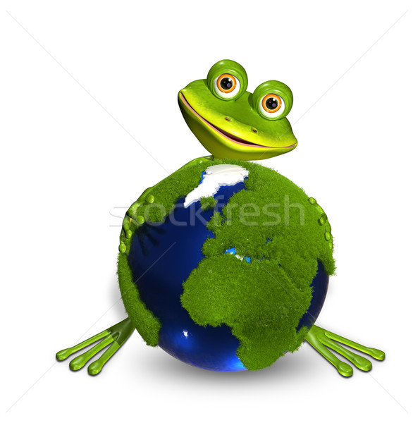Frog and globe Stock photo © brux