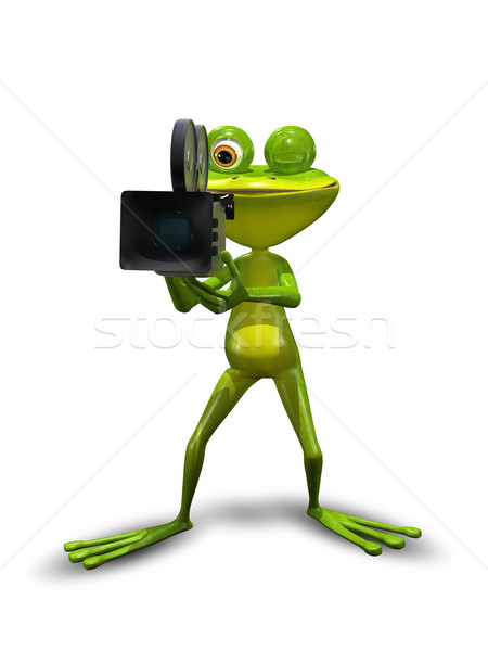 Frog with camcorder Stock photo © brux