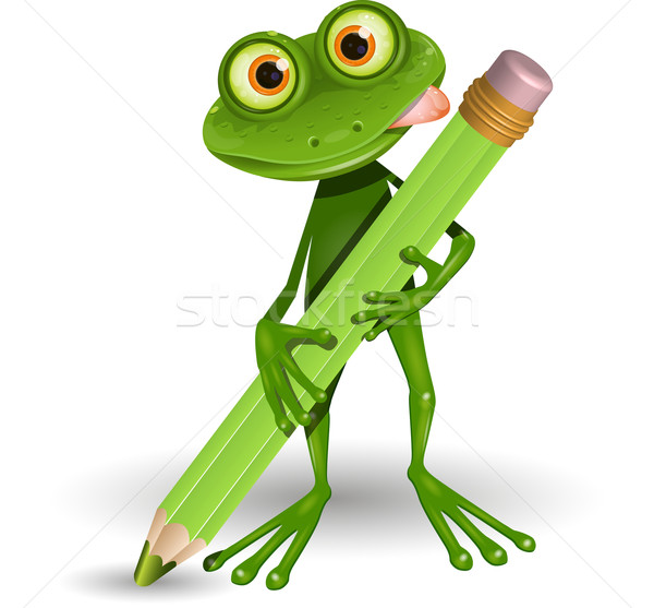 Frog with Pencil Stock photo © brux