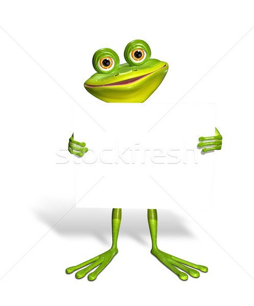 żaba biały streszczenie ilustracja zielone smartphone Zdjęcia stock © brux