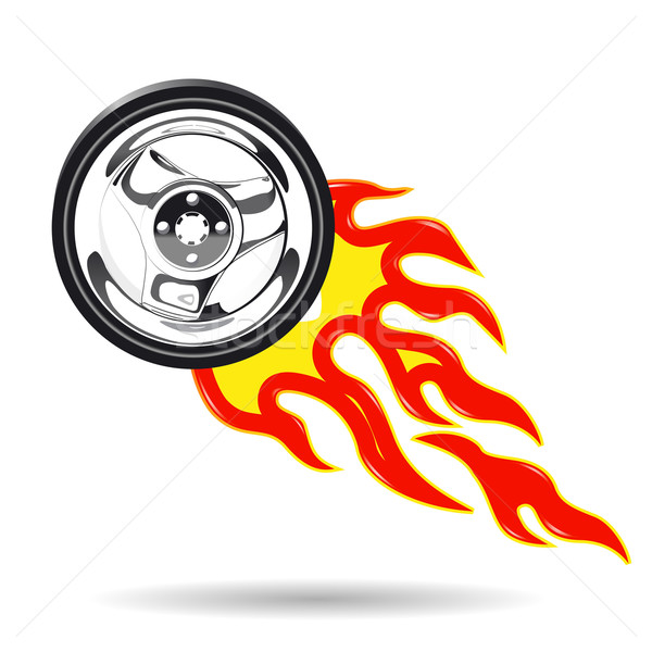 Wheel on Fire Stock photo © brux