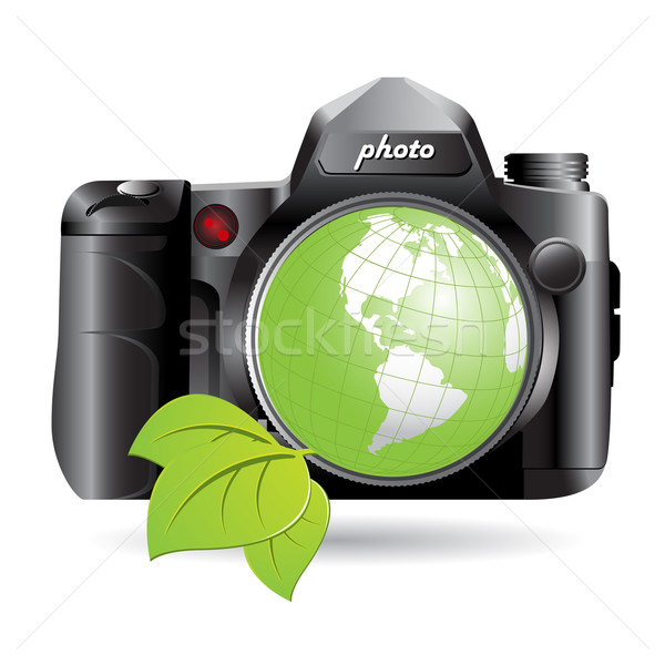 camera and globe Stock photo © brux