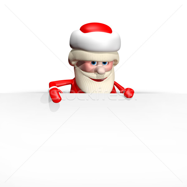 3D Illustration Jolly Santa Claus with White Background Stock photo © brux