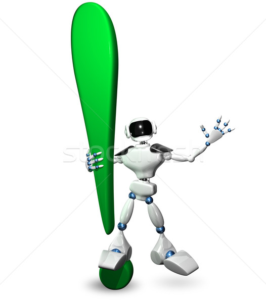 robot and an exclamation point Stock photo © brux