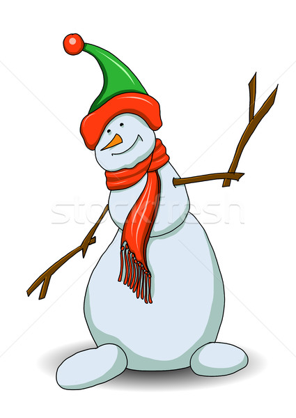 Snowman in Green Shade Stock photo © brux