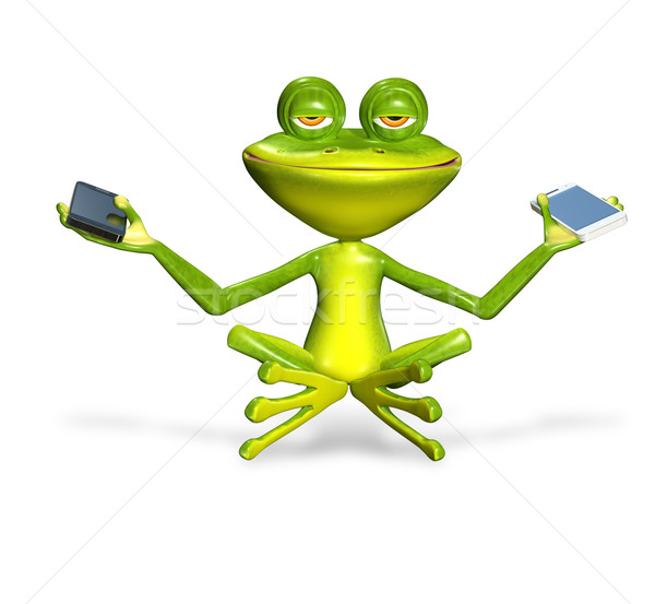 frog with a smartphone Stock photo © brux
