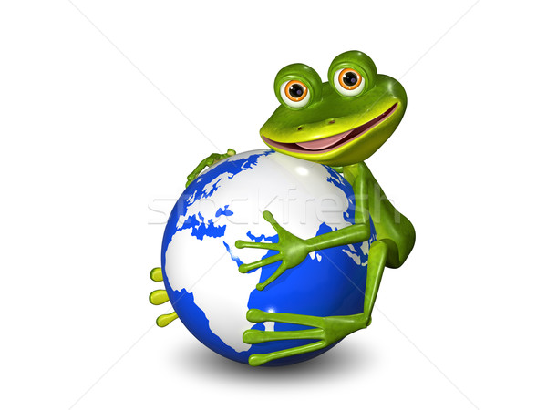 frog on Globe Stock photo © brux