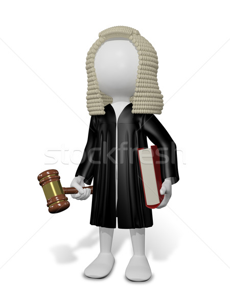 Bíró absztrakt illusztráció paróka könyv férfi Stock fotó © brux