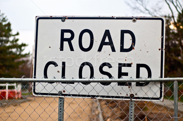 Road Closed sign Stock photo © bryndin