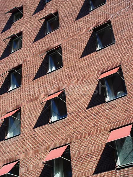 Ablakok tipikus európai épület konzerv lakás Stock fotó © bryndin