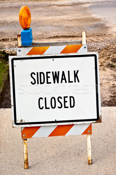 Sidewalk closed sign Stock photo © bryndin
