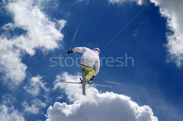 Freestyle narciarskie niebo szkoły charakter krzyż Zdjęcia stock © BSANI