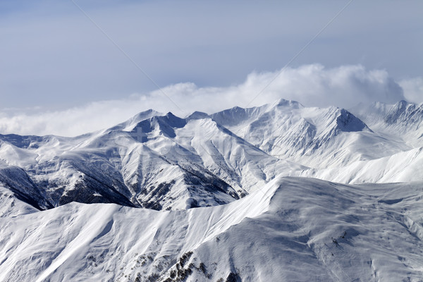 Winter mountains in haze Stock photo © BSANI