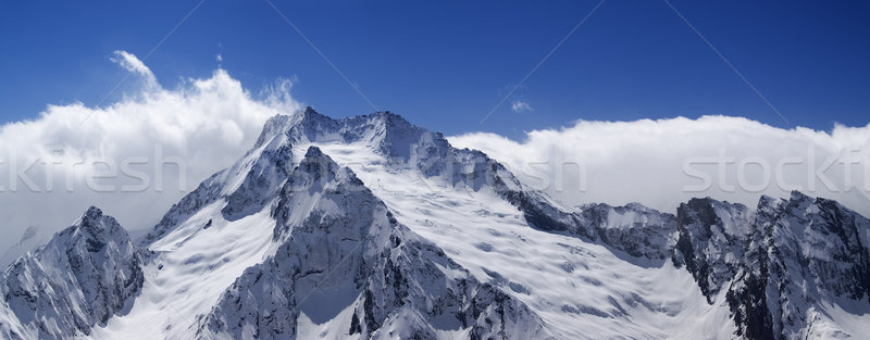 Berg Panorama Ansicht Skipiste Himmel Stock foto © BSANI