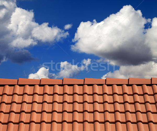 Roof tiles and cloudy sky Stock photo © BSANI