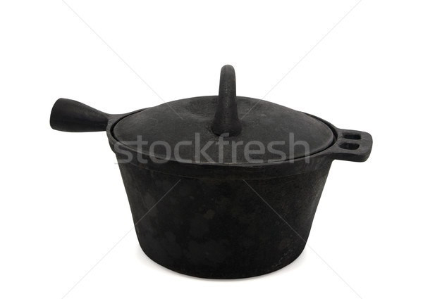 Sooty cast-iron pot Stock photo © BSANI