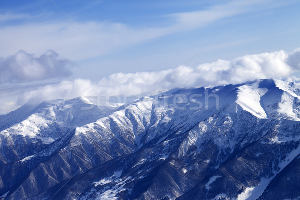 Berghang Schnee Berge Georgia Ansicht Stock foto © BSANI