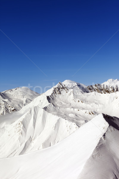 Stock photo: Snowy mountains. Caucasus Mountains, Georgia, Gudauri.