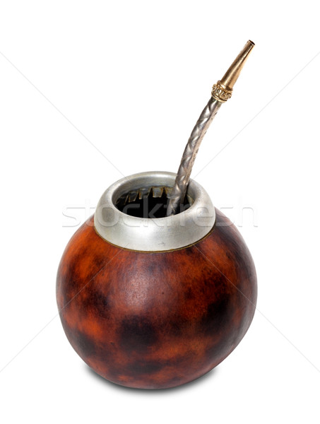 Calabash gourd with bombilla Stock photo © BSANI