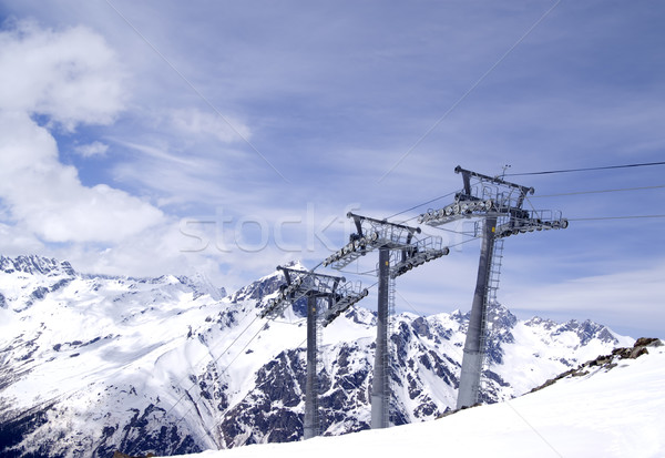 Ropeway at ski resort Stock photo © BSANI