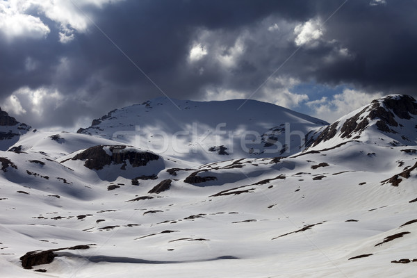 Snowy mountains before storm Stock photo © BSANI