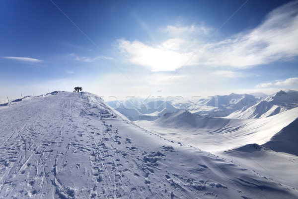 Top station of ropeway in nice day Stock photo © BSANI