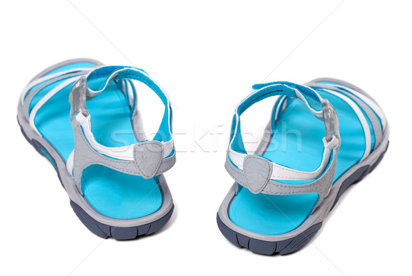 Summer sandals on white background Stock photo © BSANI