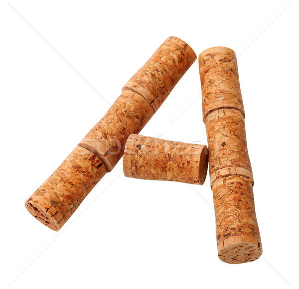Letter A composed of wine corks Stock photo © BSANI