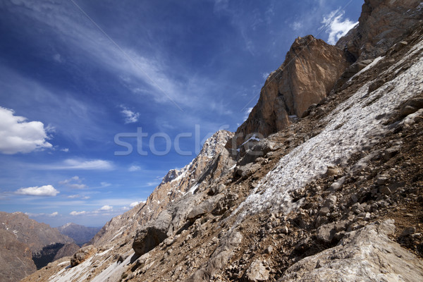 Rocks with snow at sun day Stock photo © BSANI