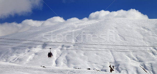Panoramic view on gondola lift and off-piste slope Stock photo © BSANI
