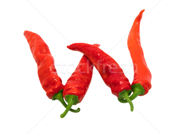 Stock photo: Letter W composed of chili peppers