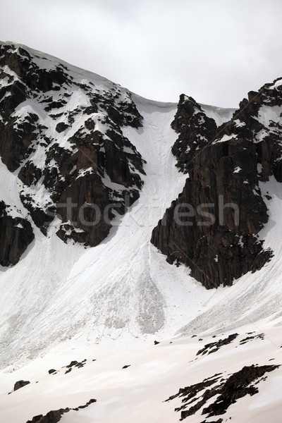 ストックフォト: 岩 · 雪 · 山 · スポーツ · 風景 · 山