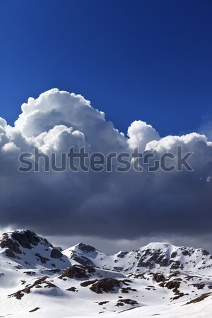 Snowy mountains and blue sky Stock photo © BSANI