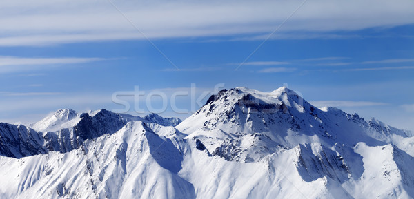 Panorama Ansicht Winter Berge Dunst Stock foto © BSANI