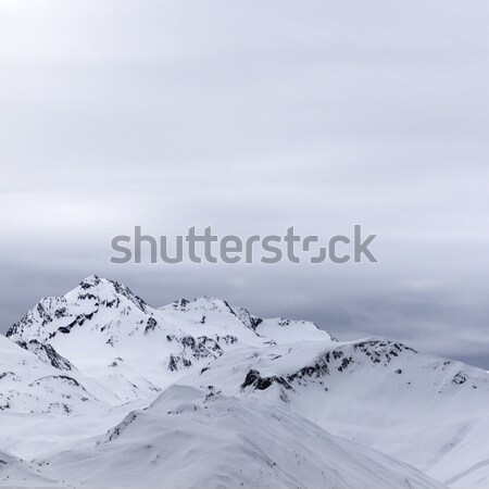 Stockfoto: Grijs · bergen · avond · kaukasus · regio · sport