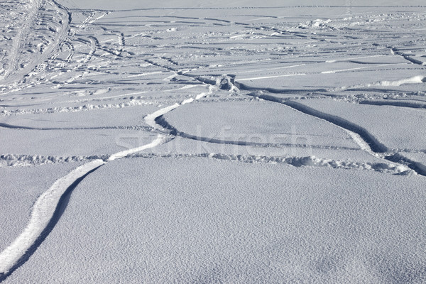 トレース スキー 雪 背景 冬 山 ストックフォト © BSANI