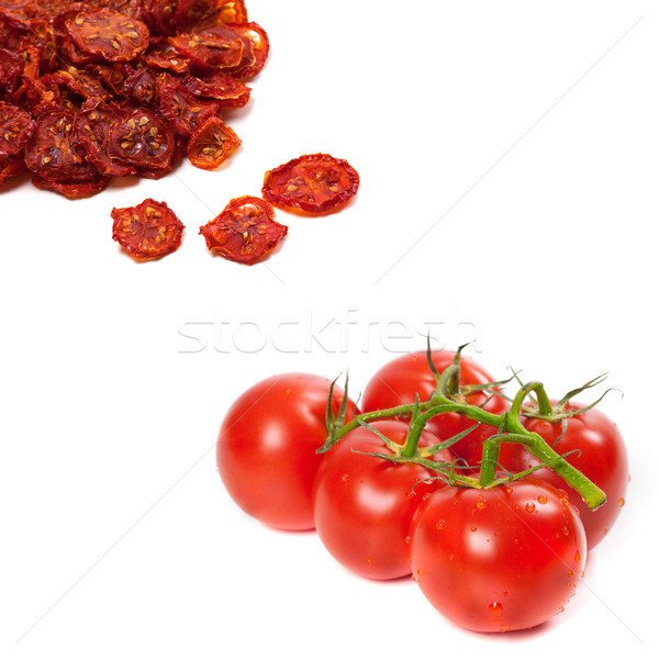 Fresh ripe and dried tomatoes Stock photo © BSANI