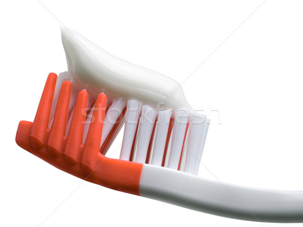 Toothbrush with toothpaste isolated on white background Stock photo © BSANI
