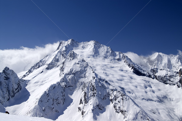 Dağlar kafkaslar manzara kış mavi Kayak Stok fotoğraf © BSANI