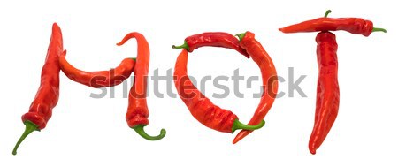 Stock photo: Letter N composed of chili peppers
