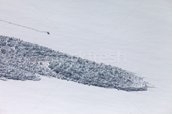 Snow slope with trace of avalanche Stock photo © BSANI
