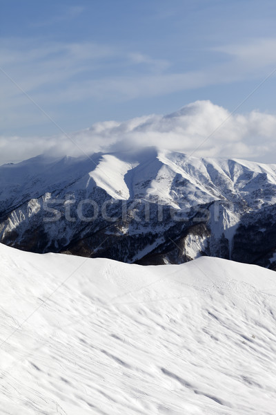 Skipiste Berge Georgia Ski Resort Stock foto © BSANI