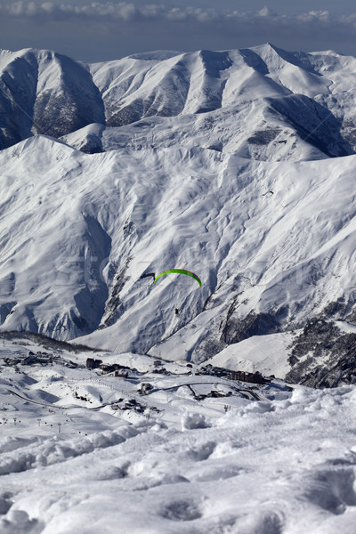 Speed riding in snow mountains Stock photo © BSANI