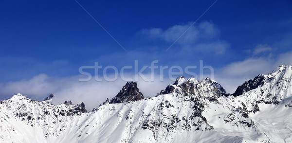 [[stock_photo]]: Panoramique · vue · montagnes · soleil · jour · caucase