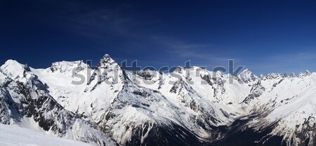 Panoráma Kaukázus hegyek kilátás sípálya tájkép Stock fotó © BSANI